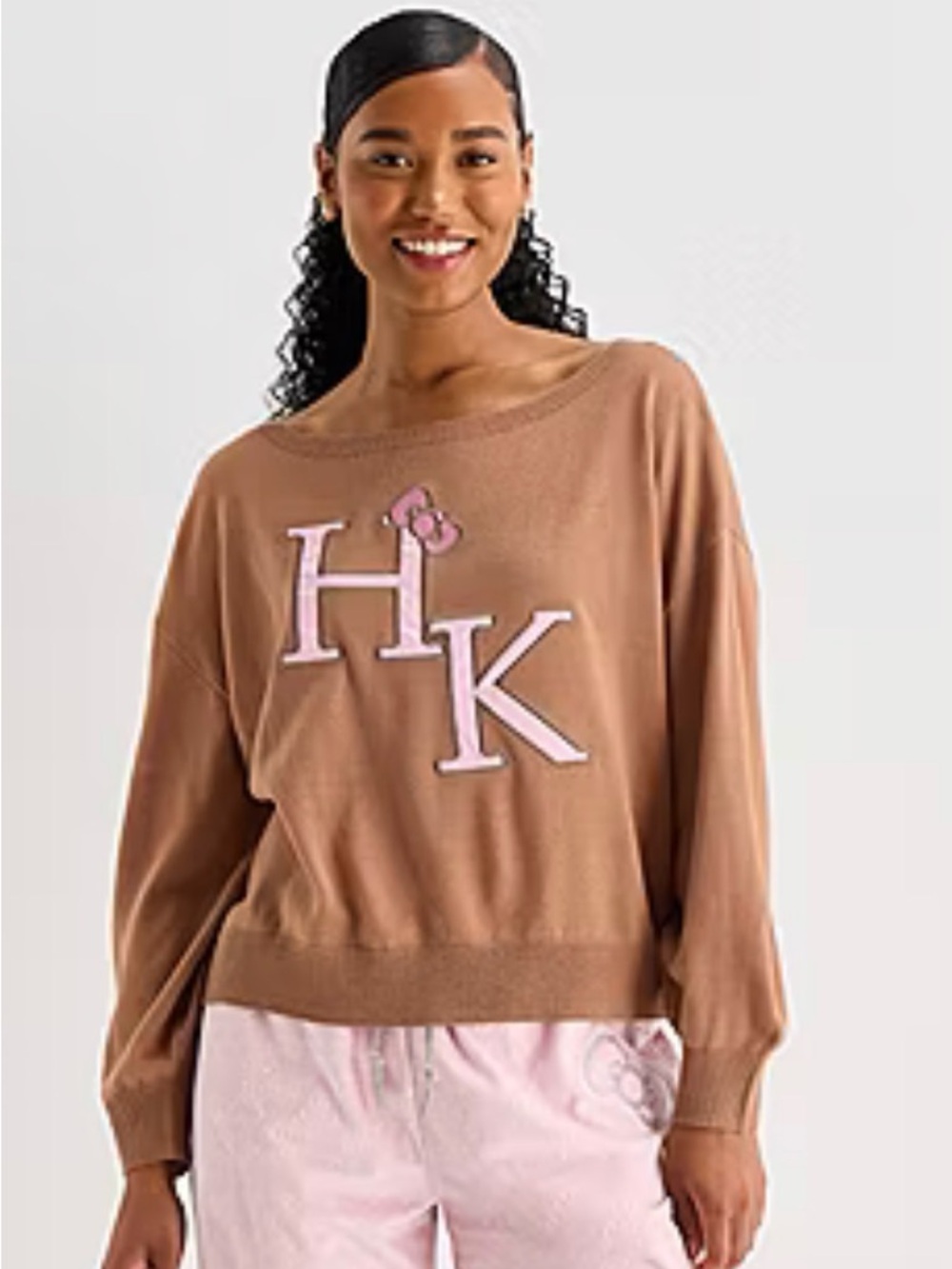 Hello Kitty Top Brown Pullover sweatshirt. Large